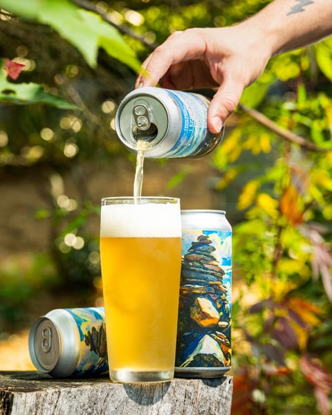 Cairn Series - Katahdin is brewed with Blue Ox pilsner malt & Simcoe hops. It pours a light golden color with notes o…