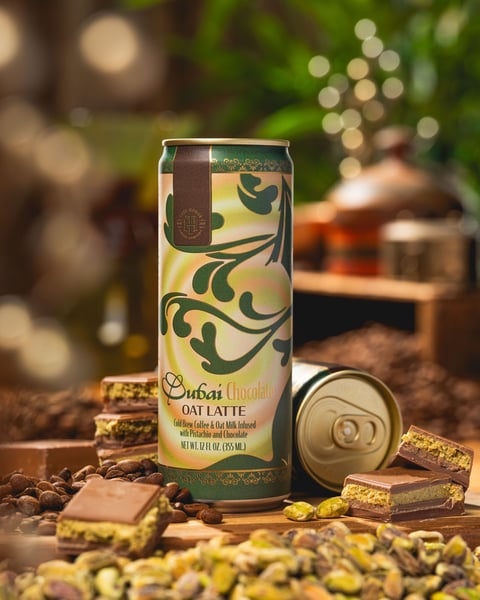 Our hugely popular Dubai Chocolate Oat Latte has returned!
