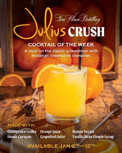 For each week in January, the Distillery team will be cooking up a new and inventive cocktail.