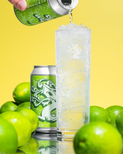 Fresh-squeezed Lime Seltzer!