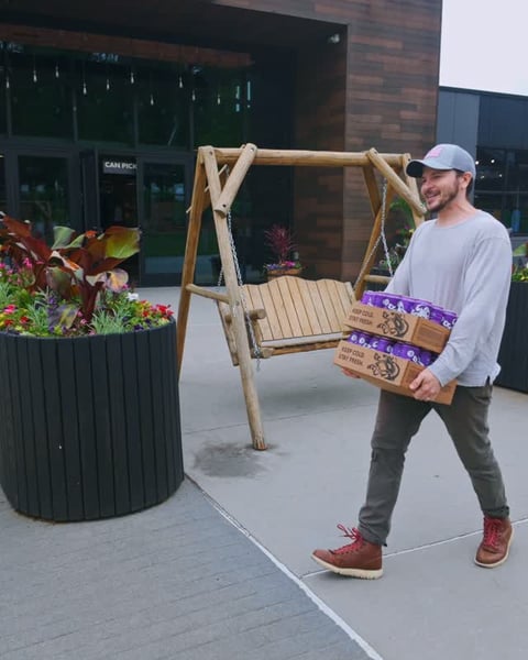 Don’t be a hero, use a hand truck. And don’t forget to buy Daze for your friends. They will love you for it.