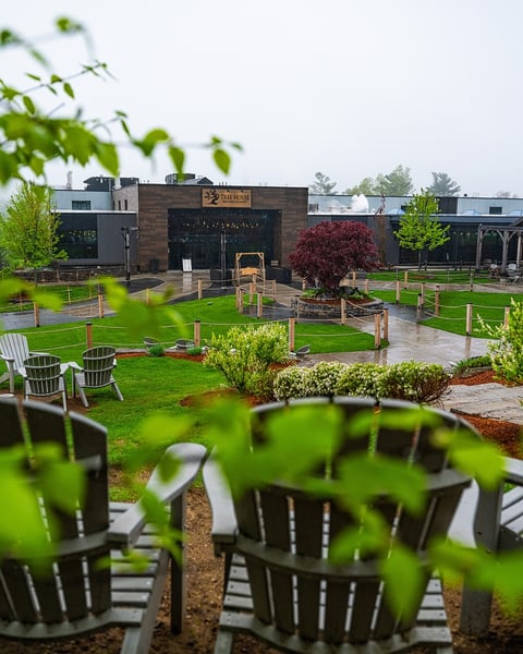 Tree House in the rain.