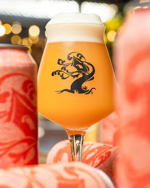 To make Peachganger, we add heaps of peach purée to fresh Doubleganger.