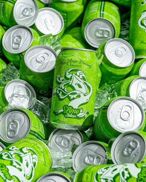 Lime - right where it belongs, in a bubbly refresher you can drink all day.