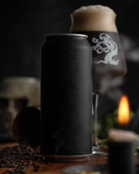 Brooding behind our colorful core releases is Raven, our Black IPA.