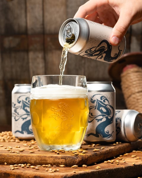Trail Nelson in a custom-embossed Tree House dimple mug - whoa!