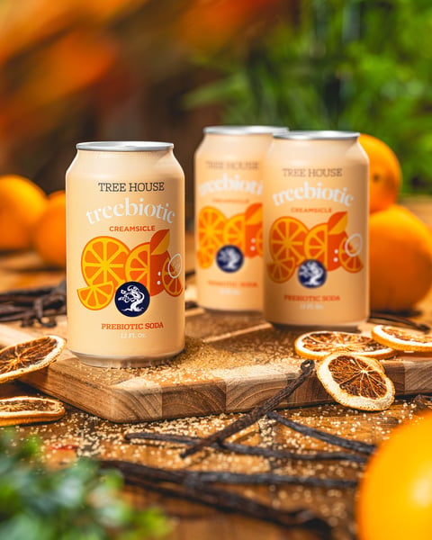 Treebiotic Creamsicle is our prebiotic soda loaded with the building blocks for a happy tummy. Agave inulin, chicory…