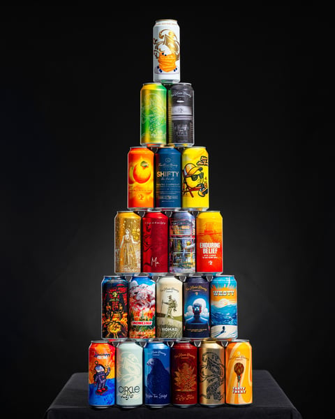 This fancy can tower is just the tip of the proverbial beverage iceberg.