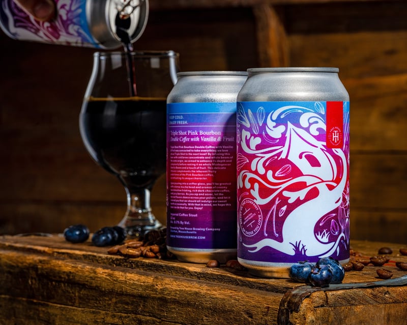 Triple Shot Pink Bourbon Double Coffee with Vanilla & Fruit
