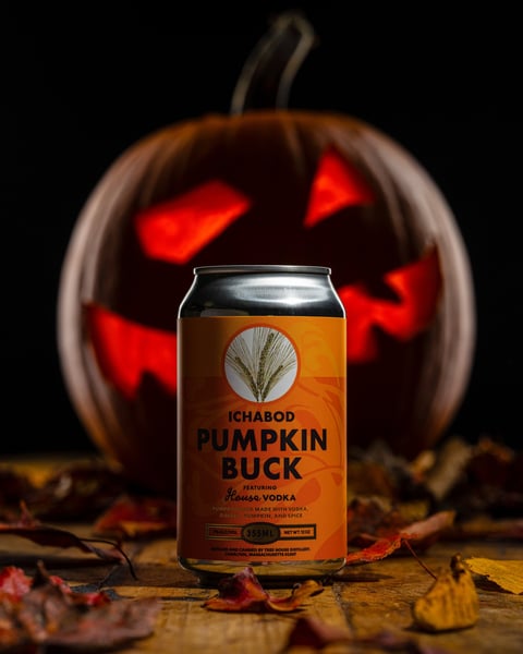 Our House Vodka, ginger, pumpkin, and spice combine in a luscious beverage called Pumpkin Buck!