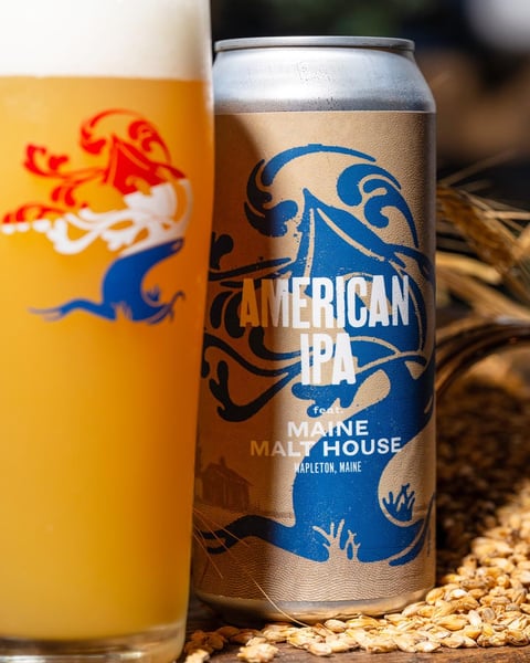 American IPA - @mainemalthouse is one in a series of pale, hoppy beers that feature malted barley exclusively from lo…