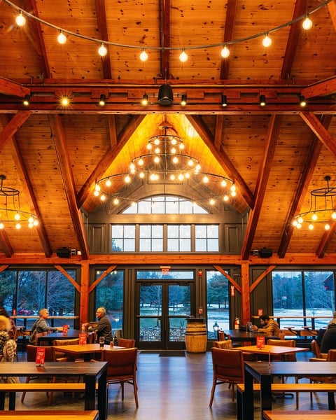 When designing the Tewksbury renovation, we hoped to make our space, located in the center of a bustling town, feel l…