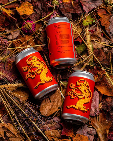 Sunset combines tangerine and peach in a blissful cascade of bubbles.
