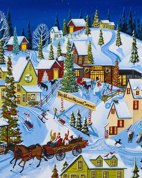 We commissioned this original painting by artist Debbie Criswell to grace a new pale ale called Heavenly Peace.