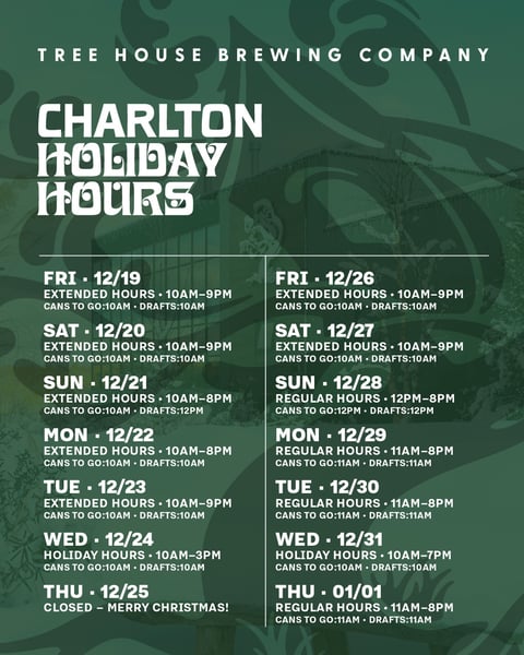 Holiday hours. 📢📢📢