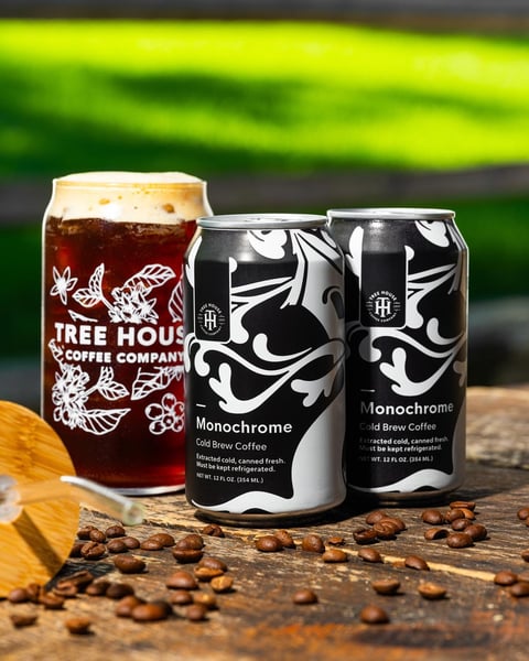 Monochrome is our flagship cold brew; today, we are packaging a big ol' batch of it!