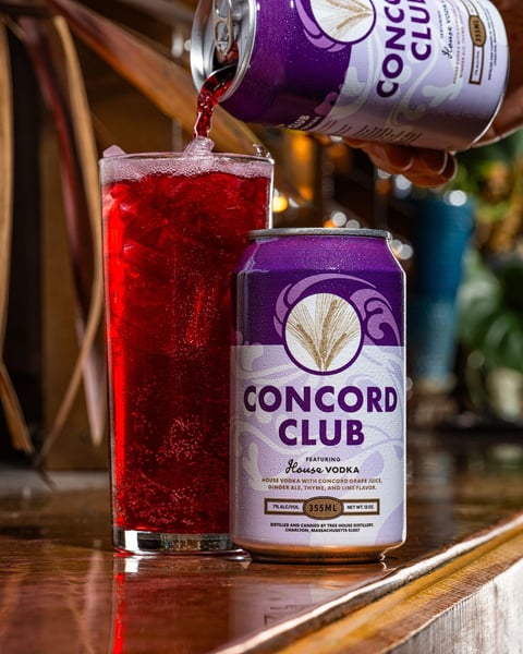 Concord Club, our take on the classic "Transfusion," is currently our best-selling canned cocktail. A subtle addition…