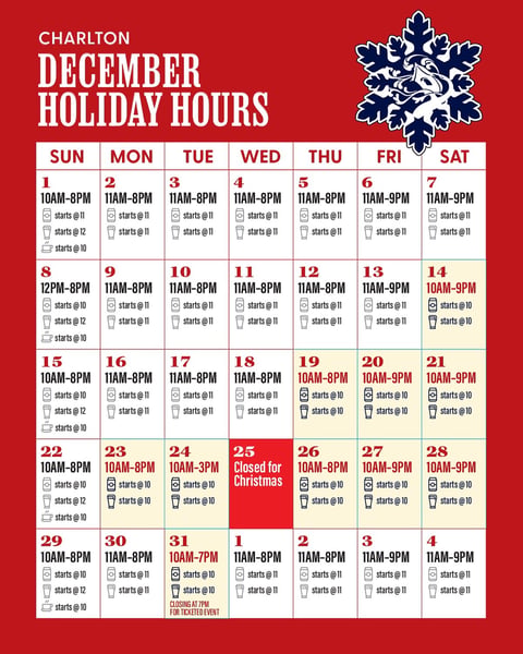 Holiday hours - abundant for your Tree House needs!