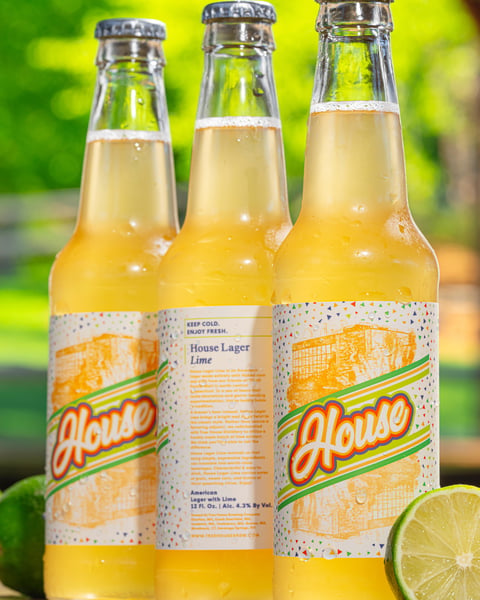 House Lager Lime in a clear bottle is majestic.