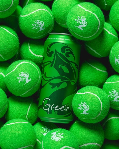 Green - the color of hops.