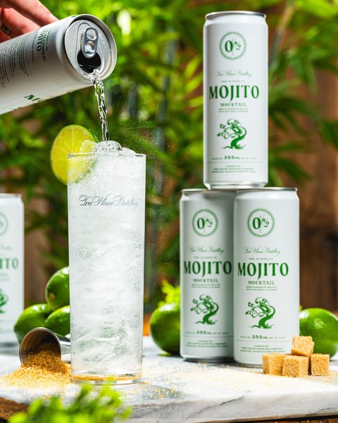 Our alcohol-free Mojito is the go-to worknight refresher and a stunning option to have on hand for friends.