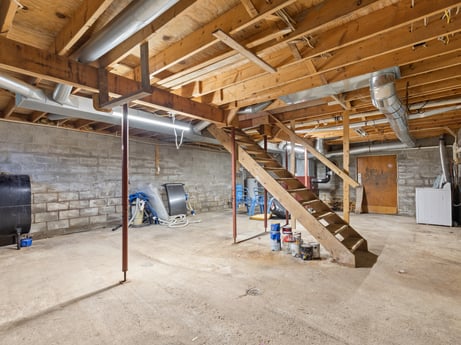 An image featuring wood, hall, beam, floor, flooring, building, house, hardwood, ceiling, gas at 2266 Liberty Corners Rd.