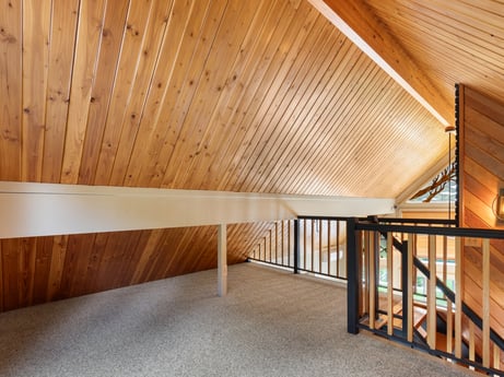 An image featuring wood, flooring, floor, wood stain, shade, hardwood, fixture, hall, handrail, tints and shades at 276 Mountain View Ln.