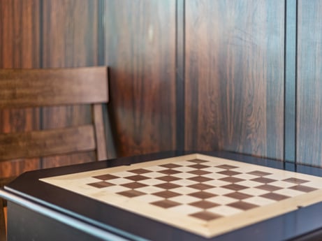 An image featuring wood, interior design, line, floor, flooring, indoor games and sports, board game, wood stain, hardwood, rectangle at 104 Stony Mountain Rd.