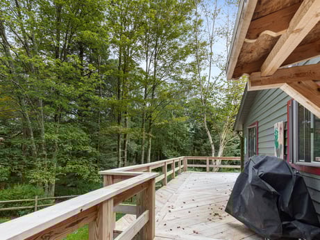 An image featuring plant, sky, building, tree, wood, window, fence, landscape, grass, leisure at 276 Mountain View Ln.