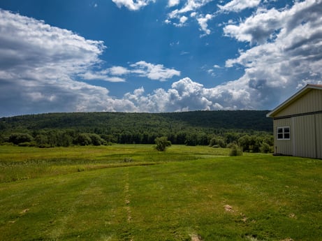 An image featuring cloud, sky, plant, natural landscape, land lot, highland, grass, cumulus, grassland, tree at 17899 US-6.