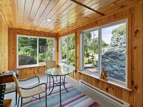 An image featuring property, window, plant, building, table, wood, interior design, cottage, wood stain, floor at 130 Haighs Pond Rd.