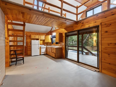 An image featuring wood, window, architecture, interior design, flooring, floor, wood stain, beam, hardwood, door at 121 Marcy Rd.