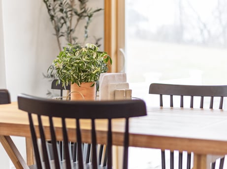 An image featuring table, furniture, plant, flowerpot, window, wood, houseplant, hardwood, twig, rectangle at 18 Country View Dr.