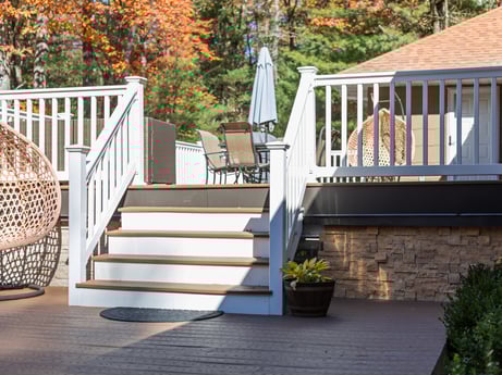 An image featuring plant, property, wood, stairs, flowerpot, houseplant, tree, real estate, building, composite material at 125 Rimstone Ct.