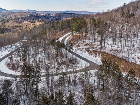 An image featuring sky, plant, snow, mountain, natural landscape, slope, tree, wood, cloud, grass at Hemlock Hill Rd.