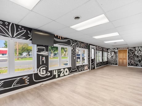 An image featuring building, floor, flooring, wood, hall, art, tree, ceiling, road, event at 302 N Keystone Ave.