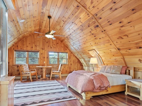 An image featuring building, furniture, window, wood, comfort, house, interior design, lighting, tree, flooring at 130 Haighs Pond Rd.