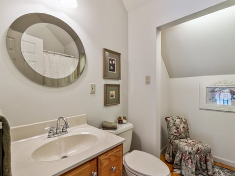 An image featuring mirror, sink, furniture, property, bathroom cabinet, cabinetry, tap, picture frame, plumbing fixture, bathroom sink at 218 Point Rd.