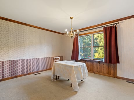 An image featuring building, wood, window, shade, table, curtain, interior design, floor, flooring, house at 2266 Liberty Corners Rd.
