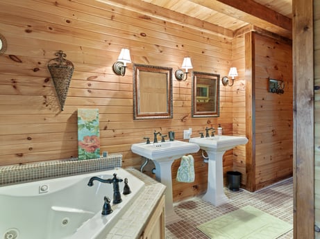 An image featuring tap, mirror, plumbing fixture, sink, property, bathroom, bathroom sink, wood, lighting, fluid at 1761 Brick House Rd.
