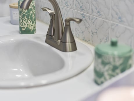 An image featuring tap, plumbing fixture, sink, white, bathroom sink, product, green, fluid, rectangle, bathroom at 104 Stony Mountain Rd.