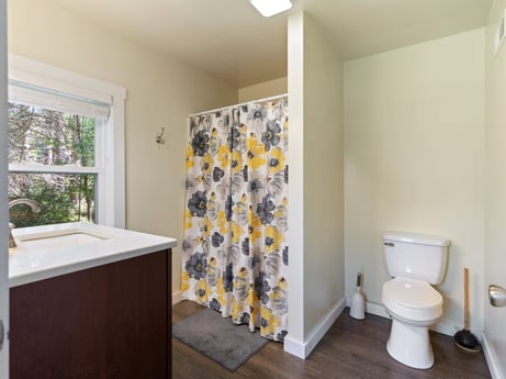 An image featuring property, building, fixture, plumbing fixture, purple, interior design, architecture, wood, shower curtain, house at 1039 Old Bernice Rd.