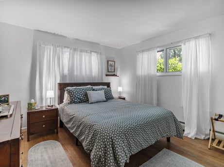 An image featuring furniture, building, window, comfort, curtain, shade, fixture, interior design, architecture, wood at 104 Stony Mountain Rd.