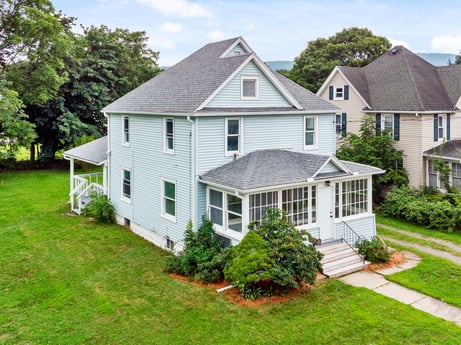 An image featuring plant, window, cloud, property, building, sky, house, tree, land lot, cottage at 203 Harrison St.