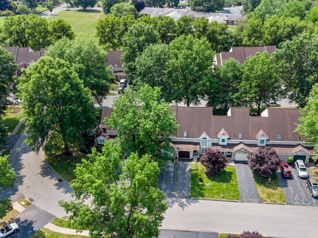 An image featuring plant, tree, building, land lot, vegetation, urban design, neighbourhood, grass, roof, residential area at 2678 Haas Ln.