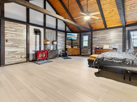 An image featuring building, window, wood, interior design, house, floor, flooring, picture frame, beam, hall at 17899 US-6.