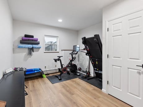 An image featuring property, building, door, interior design, flooring, wood, floor, living room, hardwood, treadmill at 18 Country View Dr.