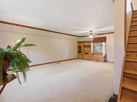 An image featuring property, plant, wood, building, fixture, floor, shade, flooring, terrestrial plant, ceiling at 2266 Liberty Corners Rd.
