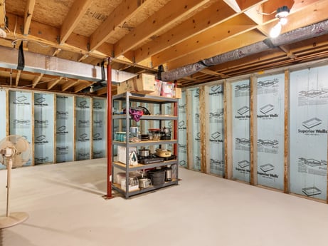 An image featuring wood, shelf, interior design, shelving, flooring, floor, eyewear, beam, retail, ceiling at 105 Thomas St.