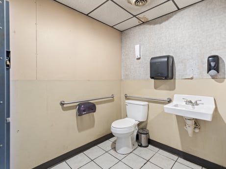 An image featuring property, building, plumbing fixture, bathroom, toilet, fixture, purple, toilet seat, interior design, architecture at 199 State St.